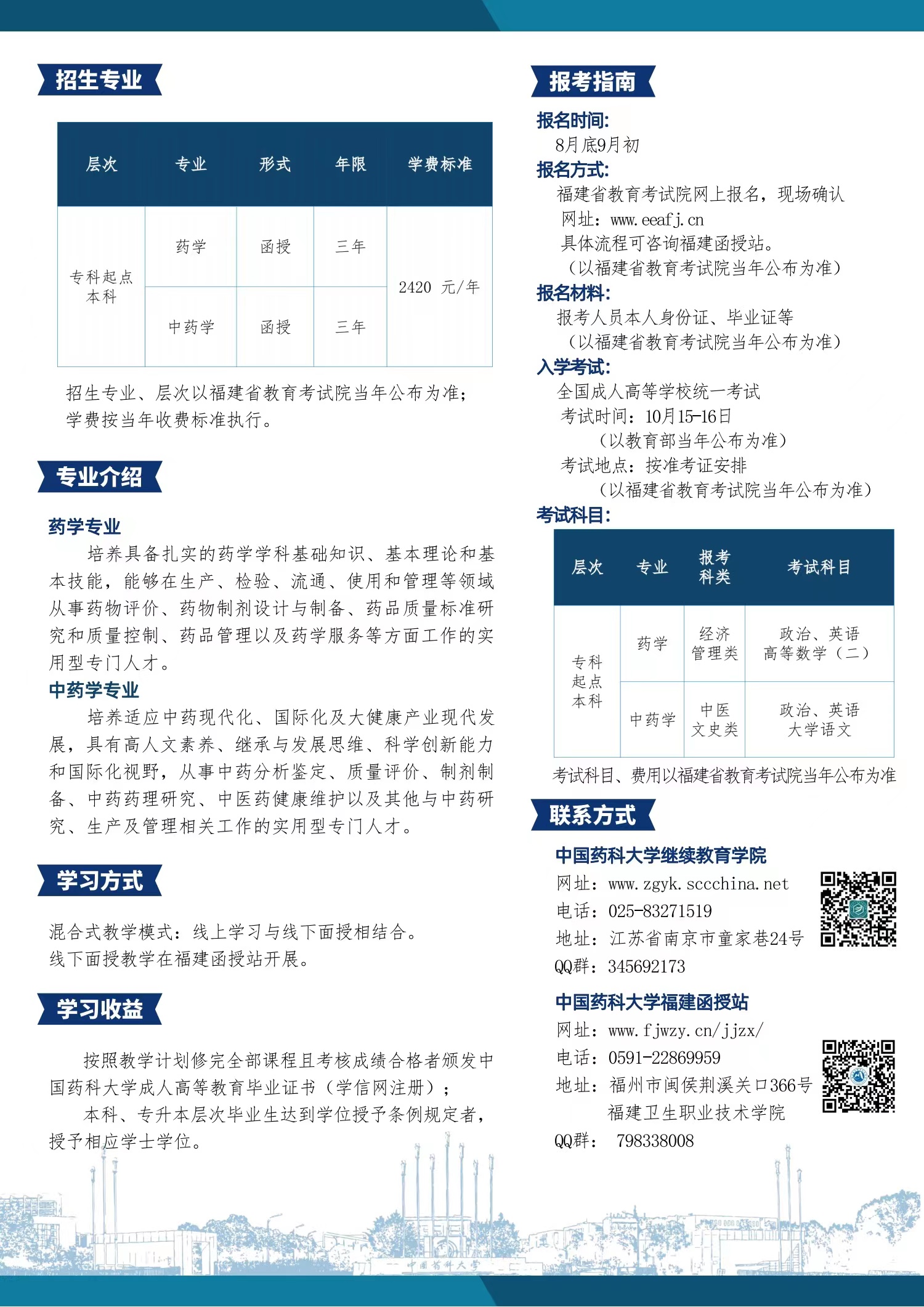  2022年福建衛(wèi)生職業(yè)技術(shù)學(xué)院成人高考招生簡章2